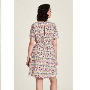 ROBE FANTAISIE EN ECOVISCOSE IKAT - TRANQUILLO - LE MOUTON A 3 PATTES - 1 2