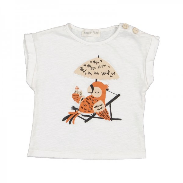 T SHIRT MANCHES COURTES BLANC IMPRIME...