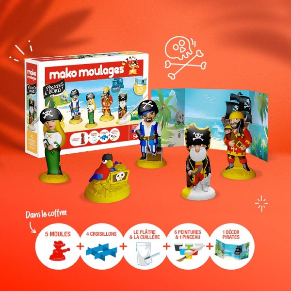 PIRATES A BORD COFFRET 5 MOULES -...