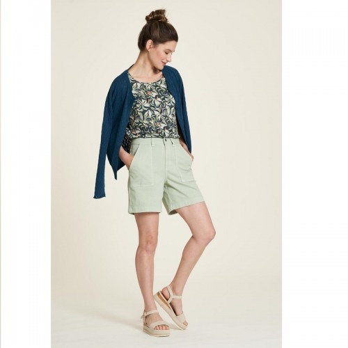 SHORT EN DENIM COTON BIO VERT PASTEL - TRANQUILLO - LE MOUTON A 3 PATTES - 4