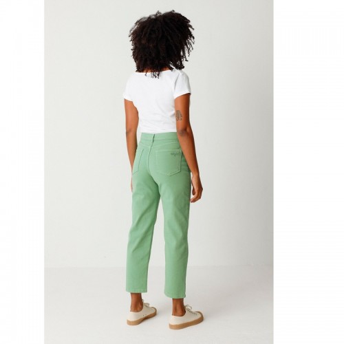 PANTALON ANIA DENIM DROIT COTON BIO VERT - SKFK - LE MOUTON A 3 PATTES - 3