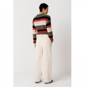 PANTALON LEARTZA LARGE EN VELOURS COTELE CREAM - SKFK - LE MOUTON A 3 PATTES - 1 2