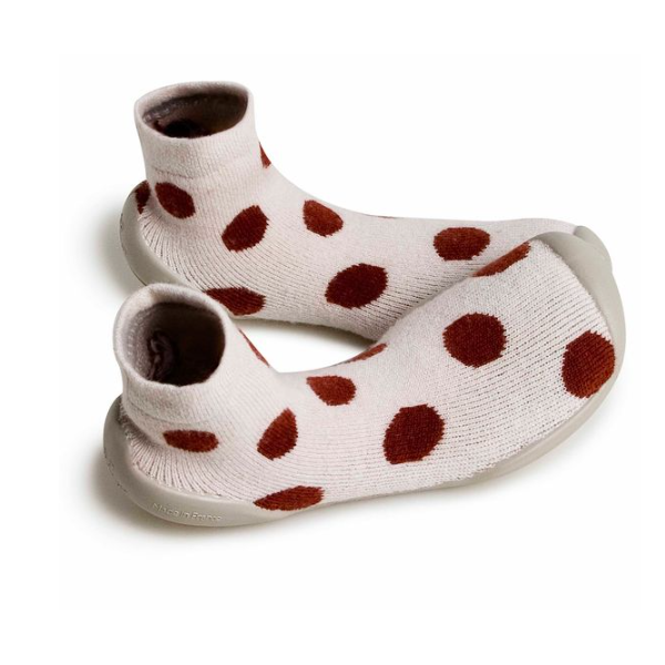 CHAUSSONS CHAUSSETTES POIS - COLLEGIEN