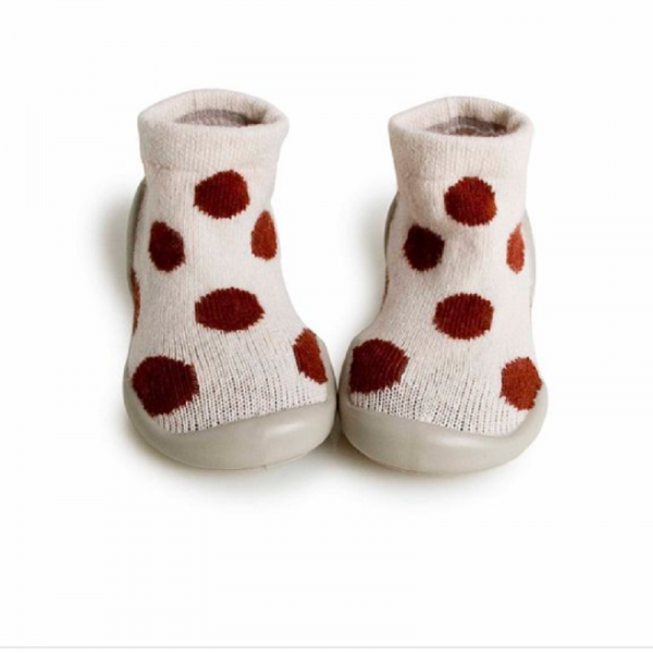 CHAUSSONS CHAUSSETTES POIS - COLLEGIEN