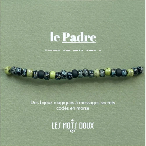 BRACELET HOMME CODE MORSE PADRE - LES MOTS DOUX - LE MOUTON A 3 PATTES - 1